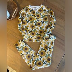 100% Cotton Sunflower Print Kids Pajamas